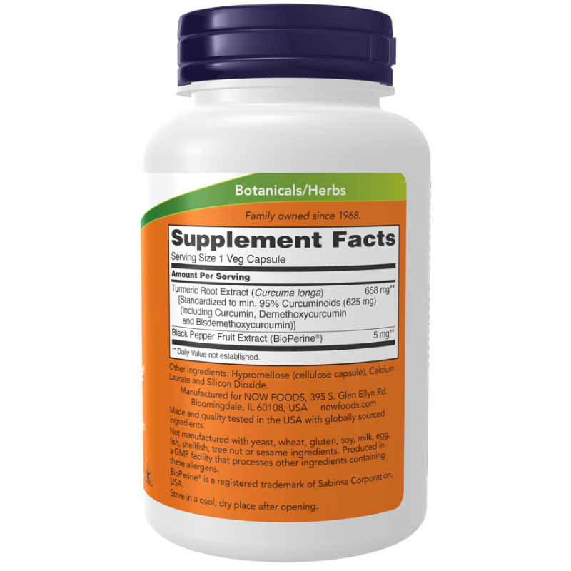 NOW Turmeric Curcumin with BioPerine